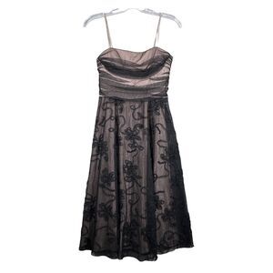 Jessica Howard Dress Womens 12 Black‎ Illusion Lace Dark Fairy Balletcore Retro